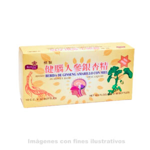 Bebida de ginseng con ginkgo biloba Royal brand 30 ampollas